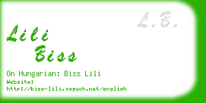 lili biss business card